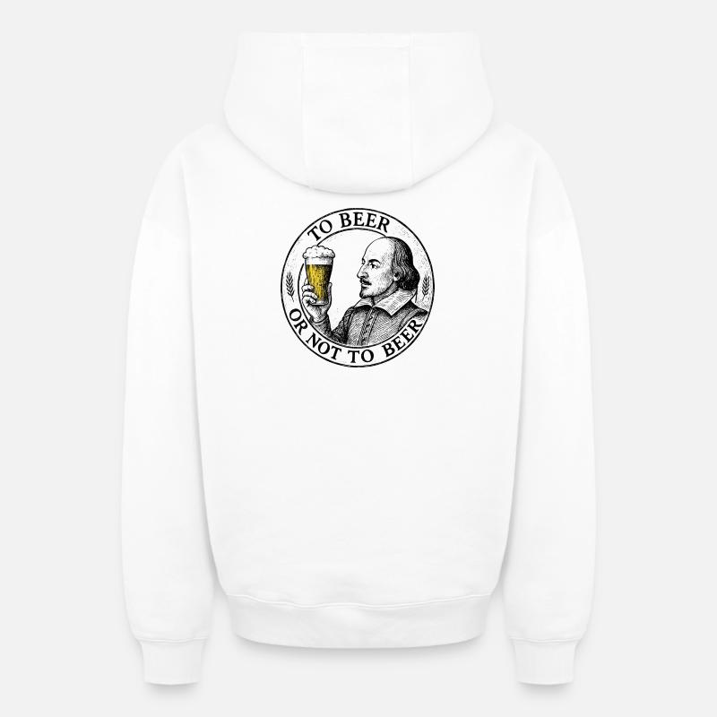 Bier oder nicht Bier - Oversized Heavyweight Unisex Zip Hoodie - Weiß