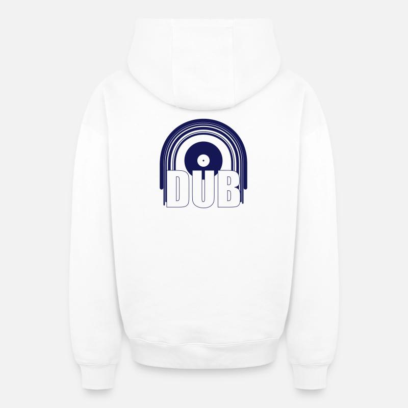 Dub - Sweat à capuche unisexe zippé oversize épais SPREAD - blanc