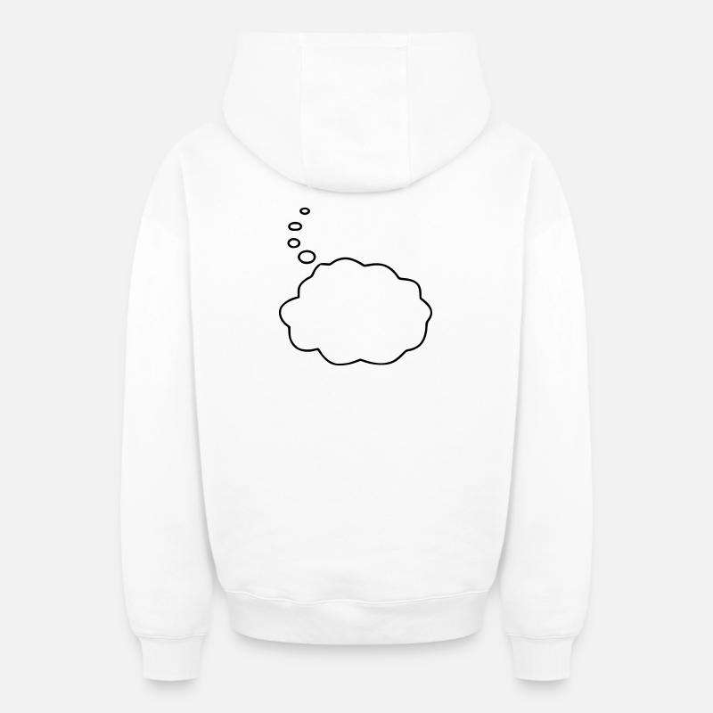 Speech Bubble / Sprechblase - Oversized Heavyweight Unisex Zip Hoodie - Weiß