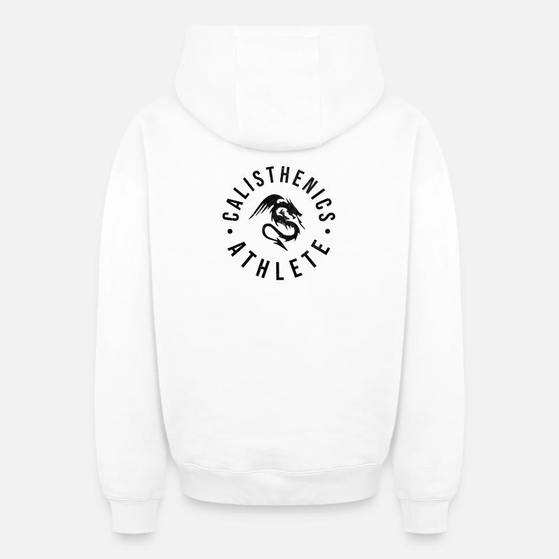 Athlète de gymnastique - Sweat à capuche unisexe zippé oversize épais SPREAD - blanc
