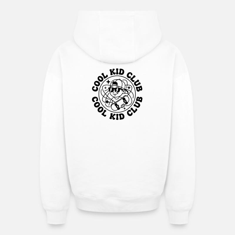 Les enfants cool - Sweat à capuche unisexe zippé oversize épais SPREAD - blanc