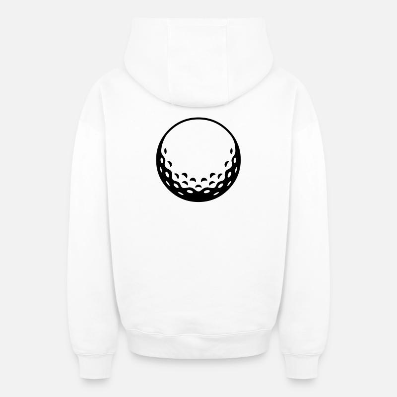 Golfball - einfärbbar - Oversized Heavyweight Unisex Zip Hoodie - Weiß