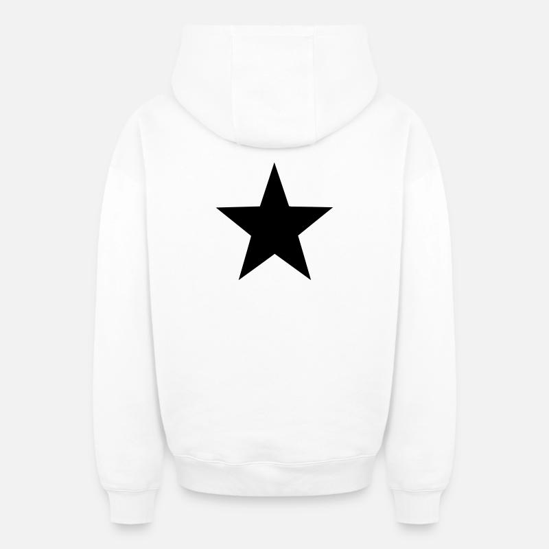star_stern - Sweat à capuche unisexe zippé oversize épais SPREAD - blanc