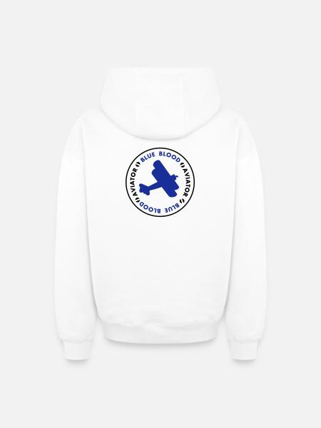 aviator - Oversized Heavyweight Unisex Zip Hoodie - white
