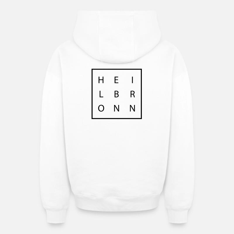 Heilbronn - Sweat à capuche unisexe zippé oversize épais SPREAD - blanc