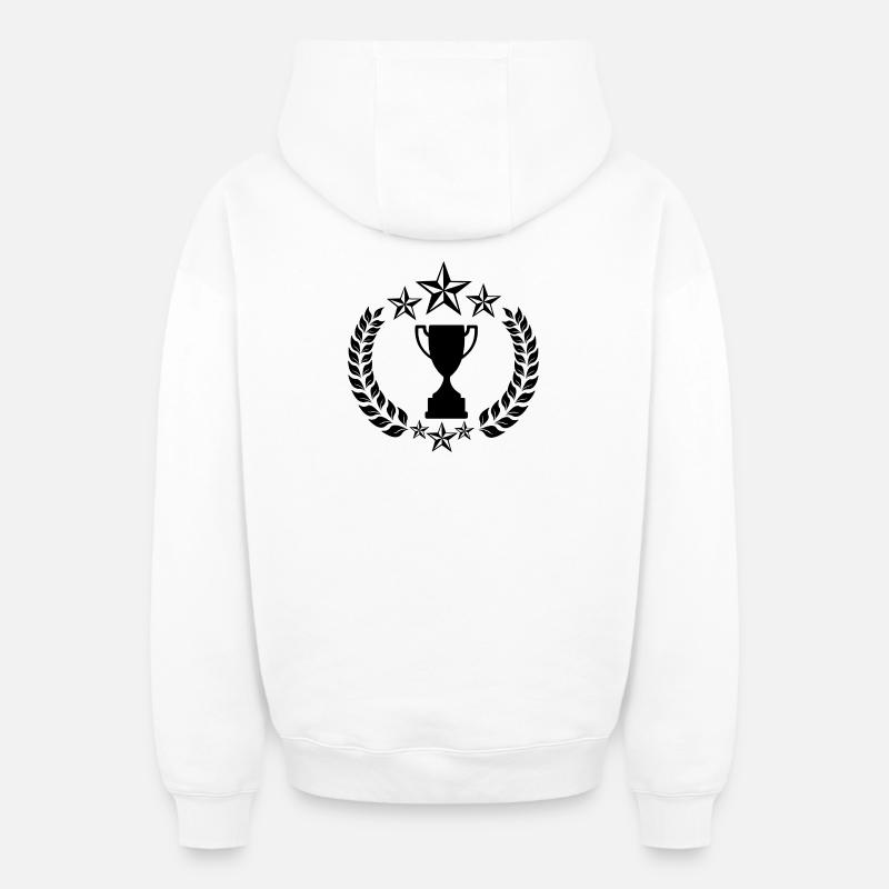 Lorbeerkranzstern oder Pokalsieger - Oversized Heavyweight Unisex Zip Hoodie - Weiß