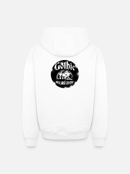 Turn monsters and ghosts into friends. - Oversized Heavyweight Unisex Zip Hoodie - white
