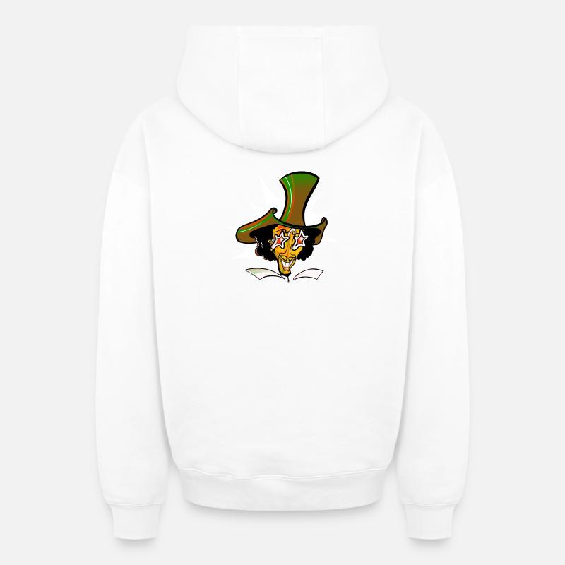 Malodorant - Sweat à capuche unisexe zippé oversize épais SPREAD - blanc