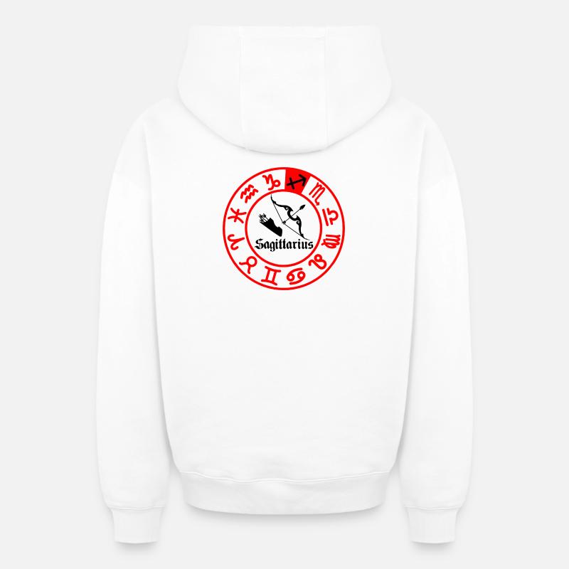 Sternzeichen Schütze Schütze - Oversized Heavyweight Unisex Zip Hoodie - Weiß