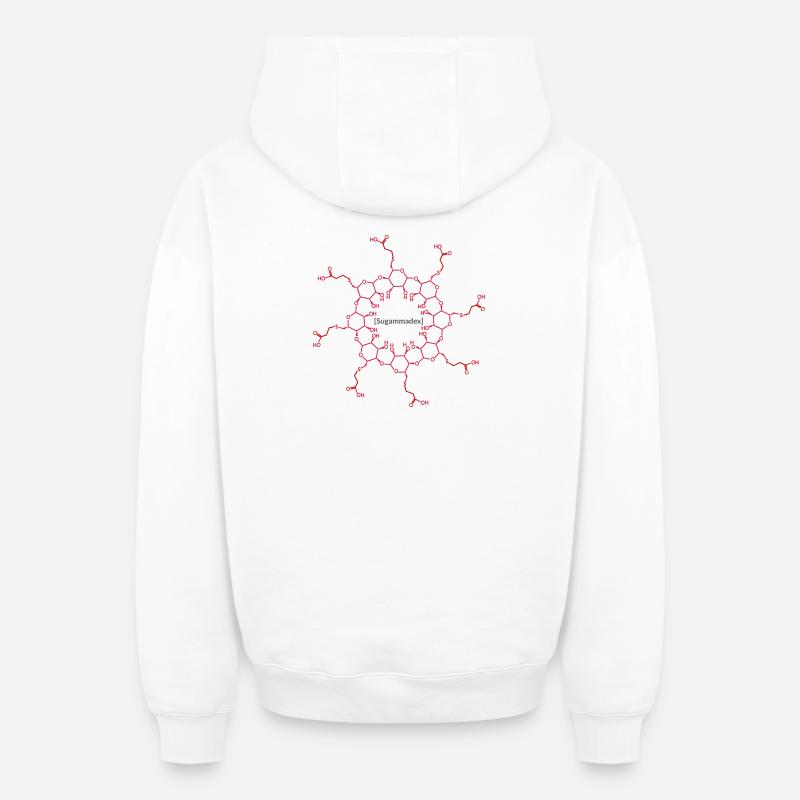 Sugammadex - Sweat à capuche unisexe zippé oversize épais SPREAD - blanc