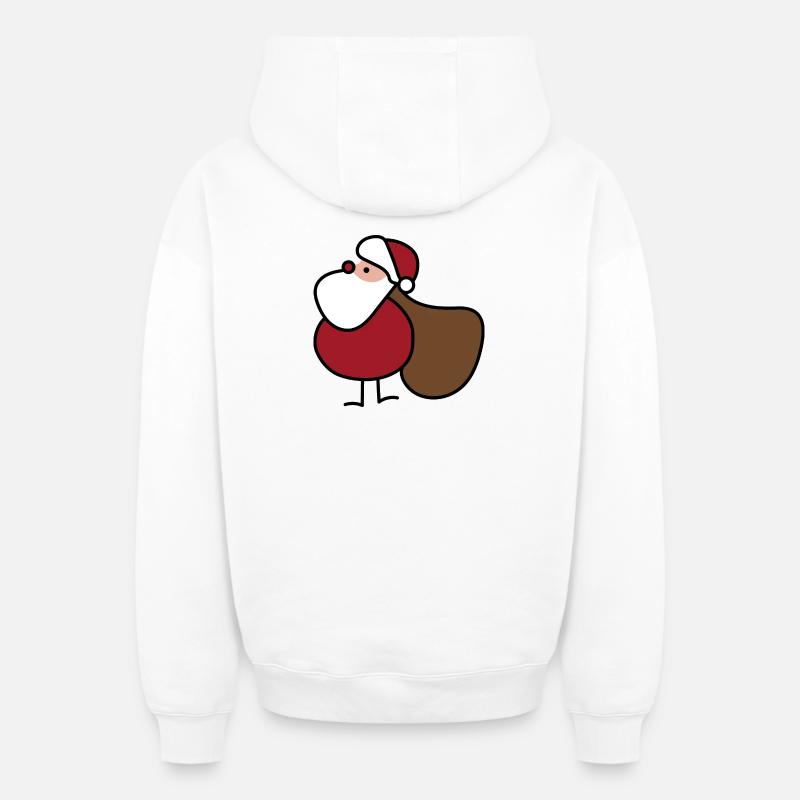 Père Noël - Sweat à capuche unisexe zippé oversize épais SPREAD - blanc