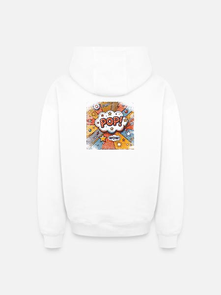 Pop Art | trendy - Oversized Heavyweight Unisex Zip Hoodie - white