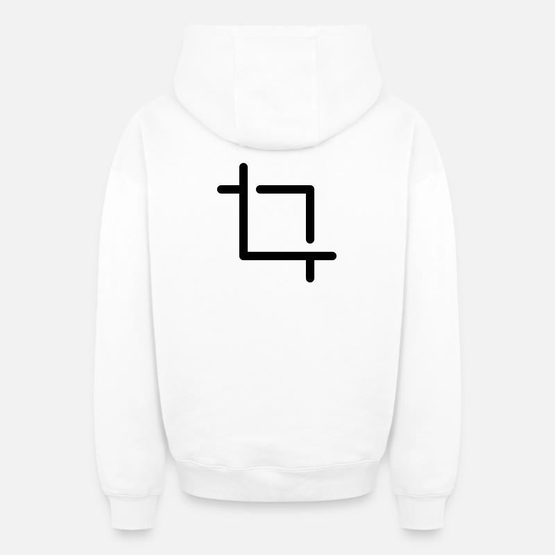 Icône de recadrage - Sweat à capuche unisexe zippé oversize épais SPREAD - blanc