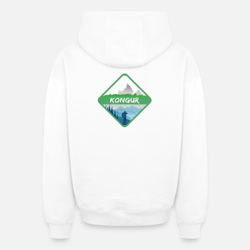 Congur comme nature - Sweat à capuche unisexe zippé oversize épais SPREAD - blanc