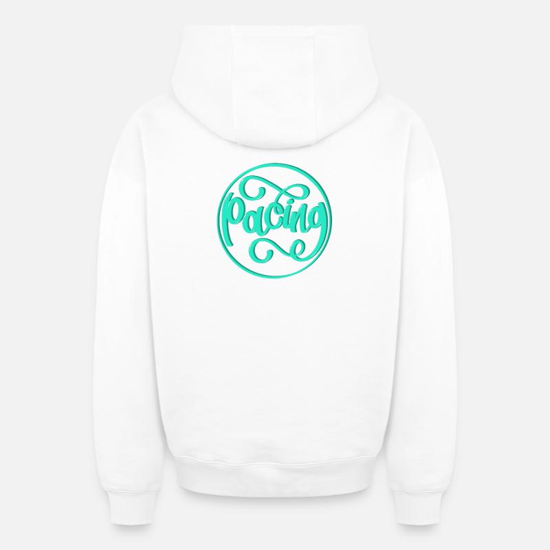 Rythme - Sweat à capuche unisexe zippé oversize épais SPREAD - blanc