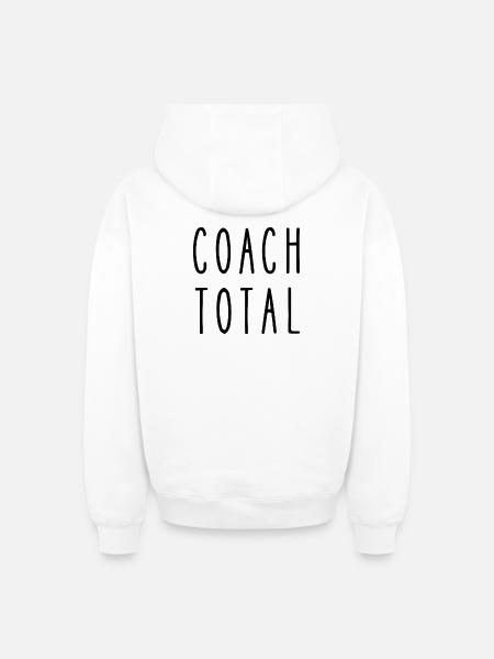 Total Coach - Oversized Heavyweight Unisex Zip Hoodie - Weiß