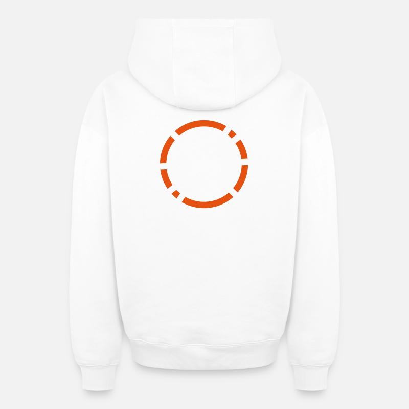 Kreis-Logo-Design - Oversized Heavyweight Unisex Zip Hoodie - Weiß