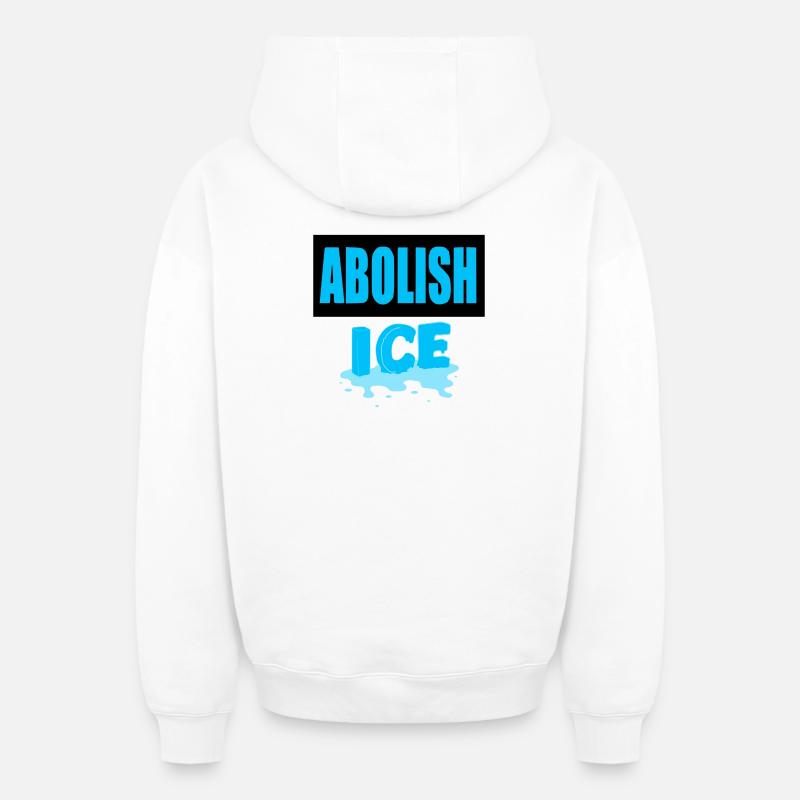 I.C.E. abschaffen: - Oversized Heavyweight Unisex Zip Hoodie - Weiß
