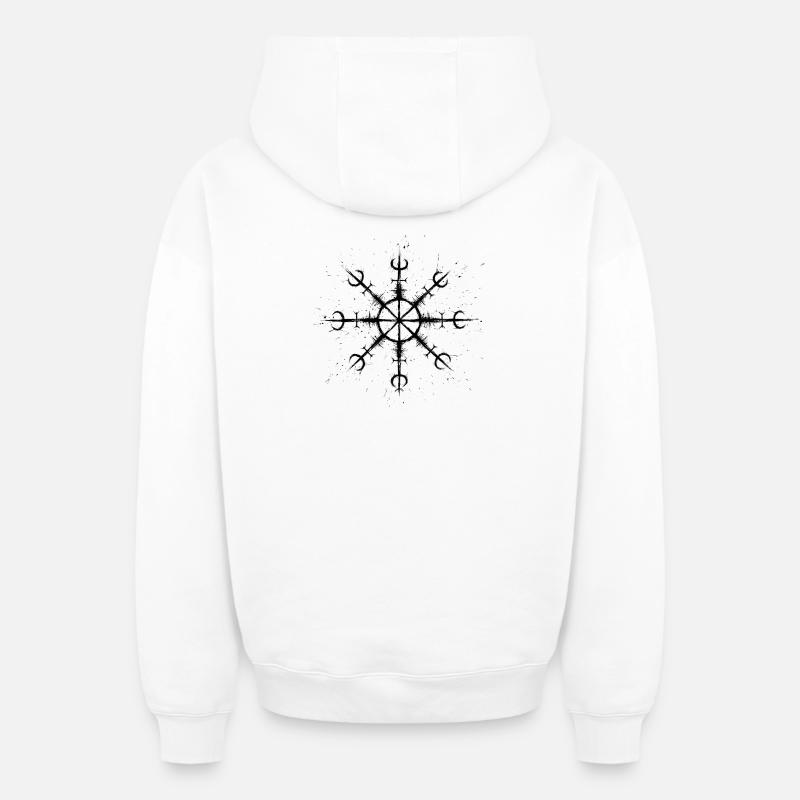 Nordic Vegetarian - Sweat à capuche unisexe zippé oversize épais SPREAD - blanc