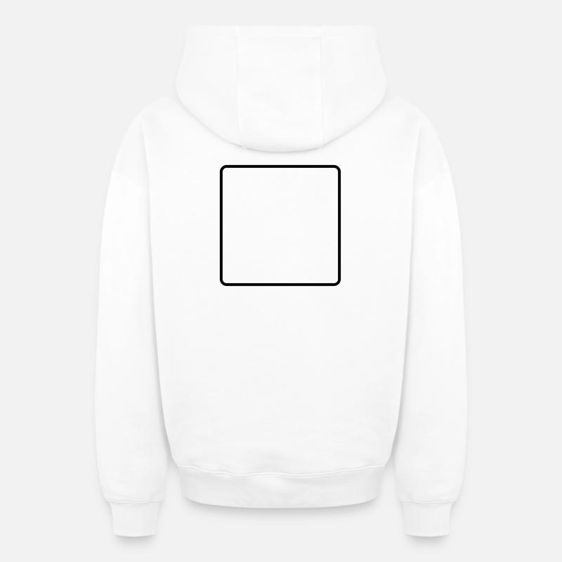 Frame Empty - Oversized Heavyweight Unisex Zip Hoodie - white