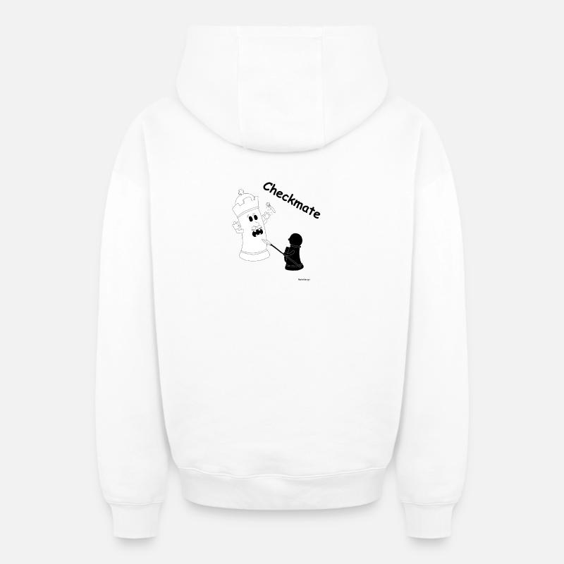 Checkmate / checkmate - Oversized Heavyweight Unisex Zip Hoodie - white