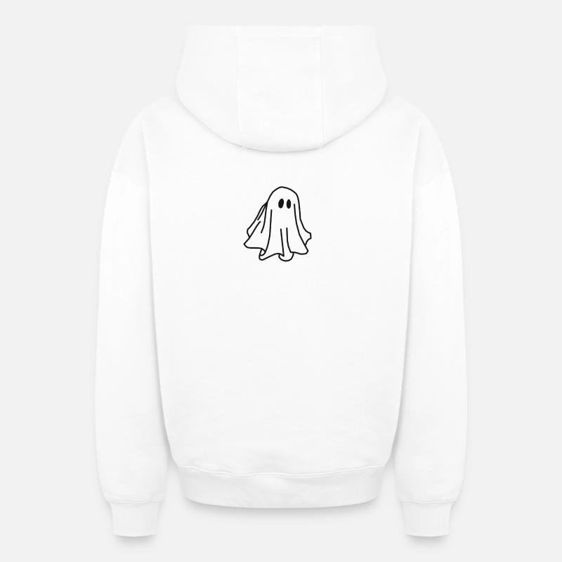 esprit - Sweat à capuche unisexe zippé oversize épais SPREAD - blanc