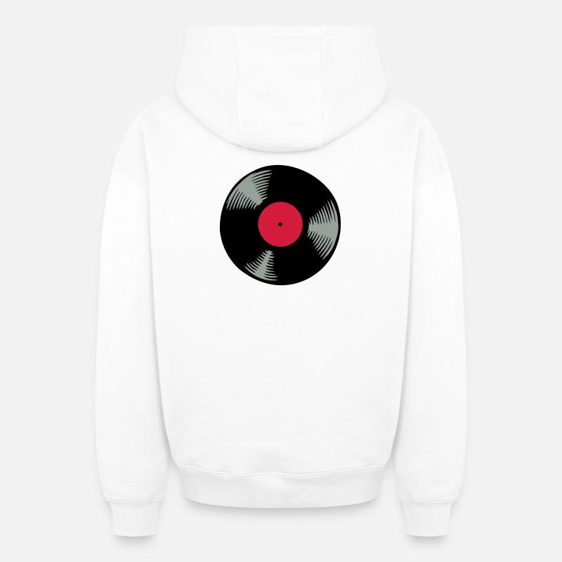 Vinyle - Sweat à capuche unisexe zippé oversize épais SPREAD - blanc