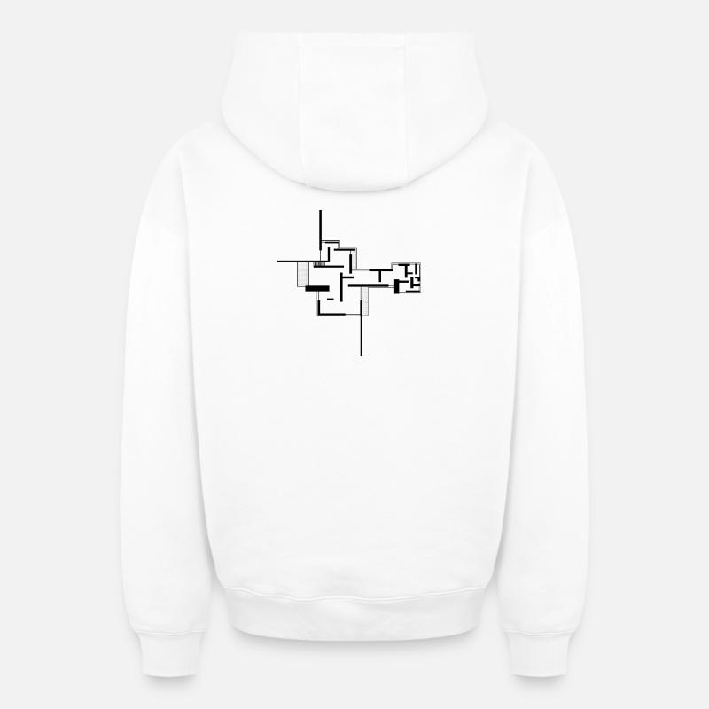 Architecture - Sweat à capuche unisexe zippé oversize épais SPREAD - blanc