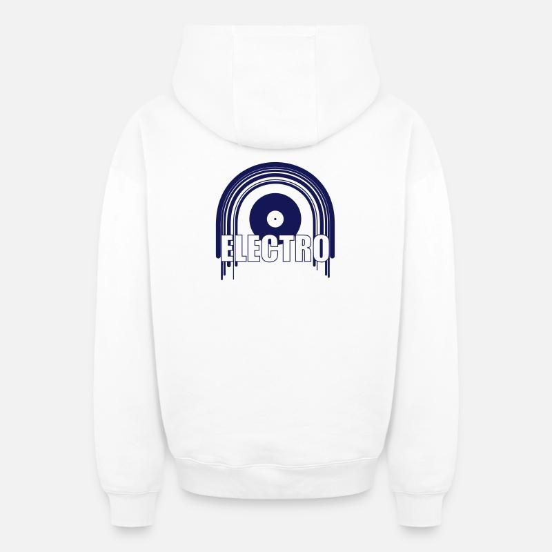 Electro - Sweat à capuche unisexe zippé oversize épais SPREAD - blanc