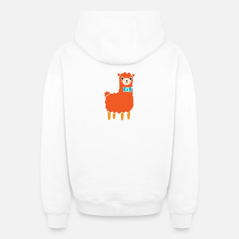 Alpagas - Sweat à capuche unisexe zippé oversize épais SPREAD - blanc