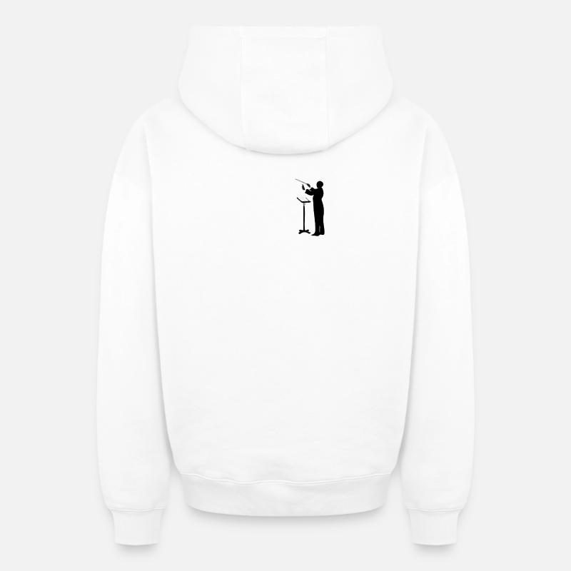 conducteur - Sweat à capuche unisexe zippé oversize épais SPREAD - blanc