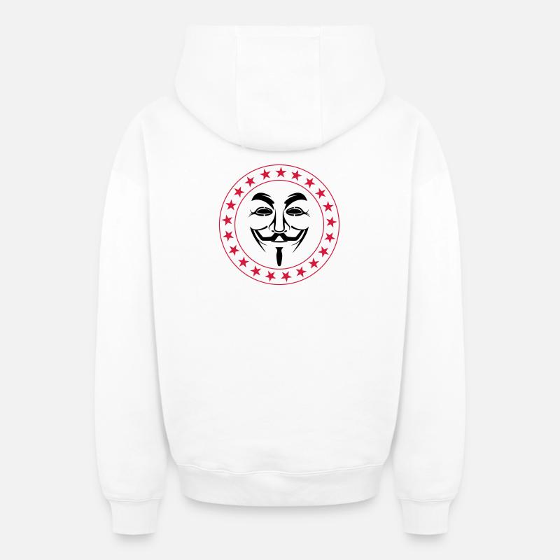 Anonymous - Sweat à capuche unisexe zippé oversize épais SPREAD - blanc