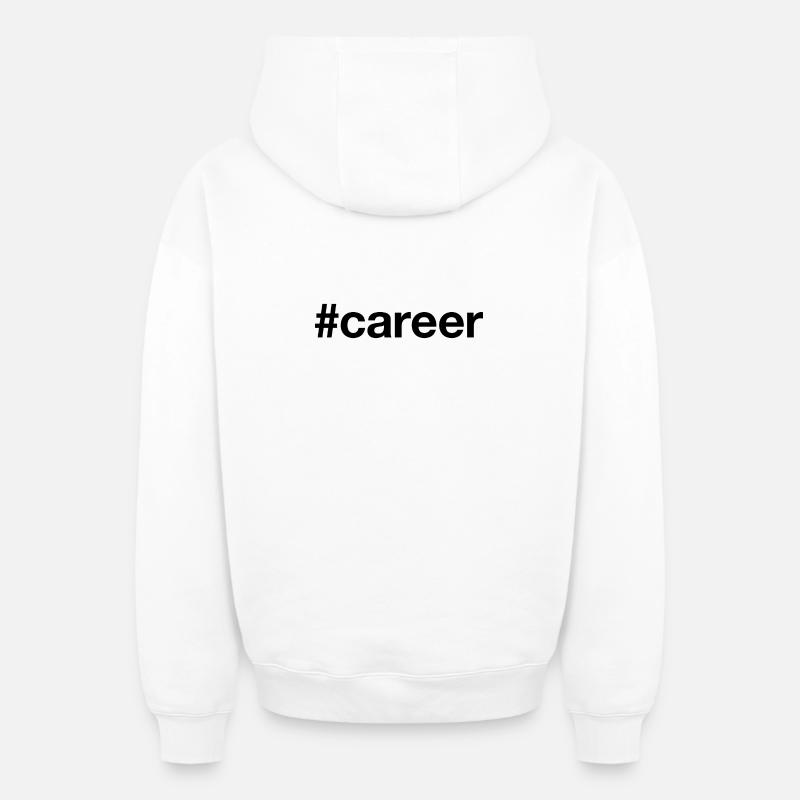 CARRIÈRE - Sweat à capuche unisexe zippé oversize épais SPREAD - blanc