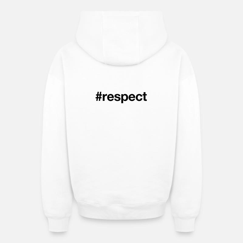 LE RESPECT - Sweat à capuche unisexe zippé oversize épais SPREAD - blanc