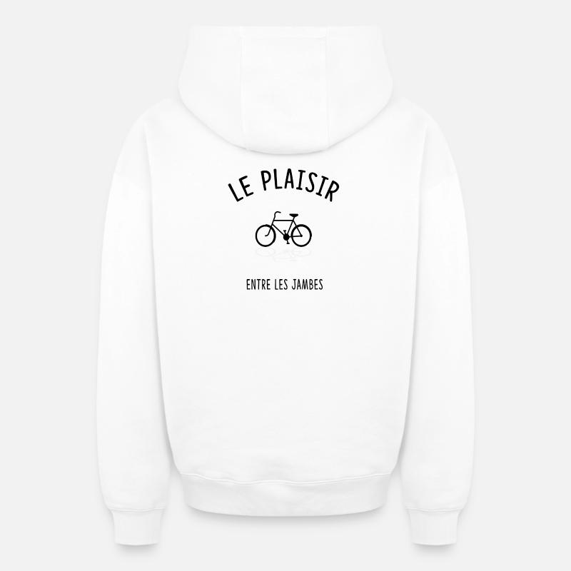 Le plaisir entre les jambes - Sweat à capuche unisexe zippé oversize épais SPREAD - blanc