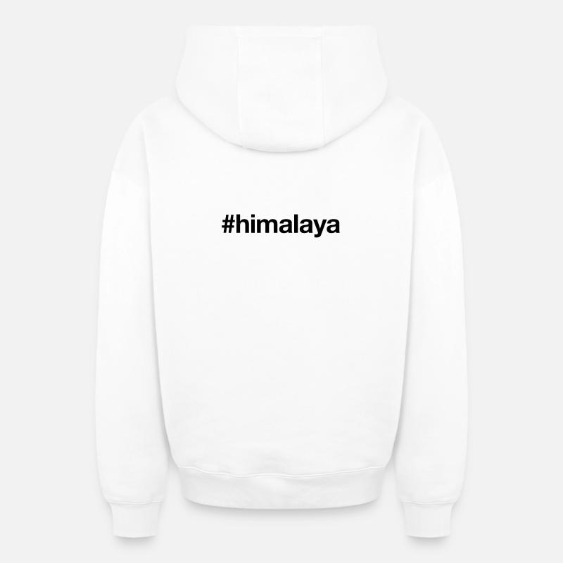HIMALAYA - Sweat à capuche unisexe zippé oversize épais SPREAD - blanc