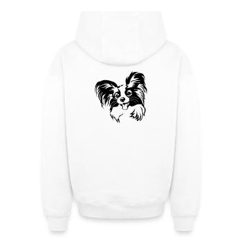 Papillon Kopf - Oversized Heavyweight Unisex Zip Hoodie - Weiß - Hinten - AI Model Male 178 light (178cm)