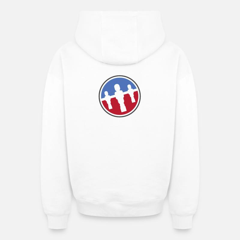 Kicker Logo - Oversized Heavyweight Unisex Zip Hoodie - Weiß
