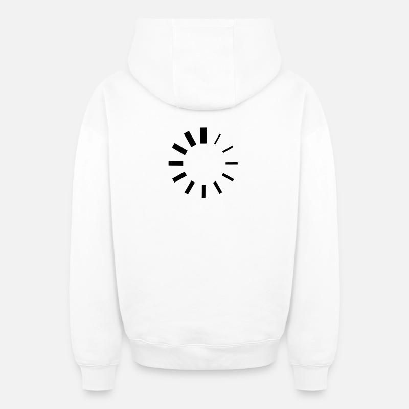 Loading - Logo - Oversized Heavyweight Unisex Zip Hoodie - Weiß