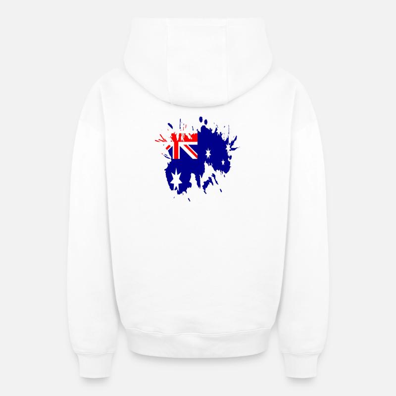 australie Pepigo - Sweat à capuche unisexe zippé oversize épais SPREAD - blanc