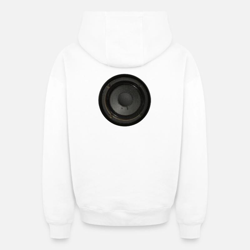 Haut-parleur De boîte à lettres - Sweat à capuche unisexe zippé oversize épais SPREAD - blanc