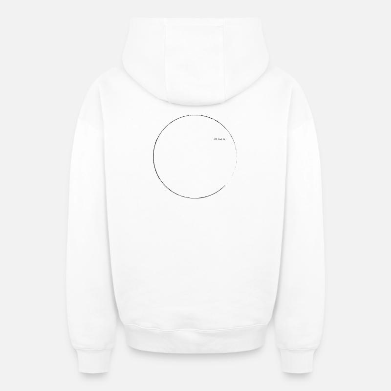 Lune - Sweat à capuche unisexe zippé oversize épais SPREAD - blanc