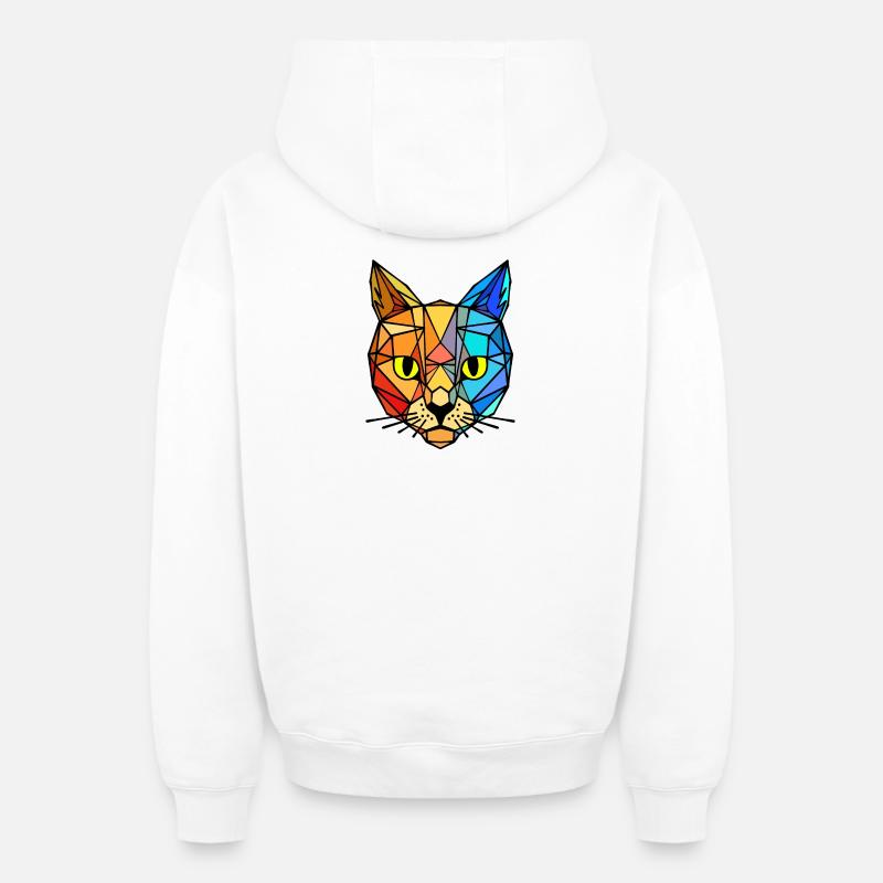 Tigre animal - Sweat à capuche unisexe zippé oversize épais SPREAD - blanc
