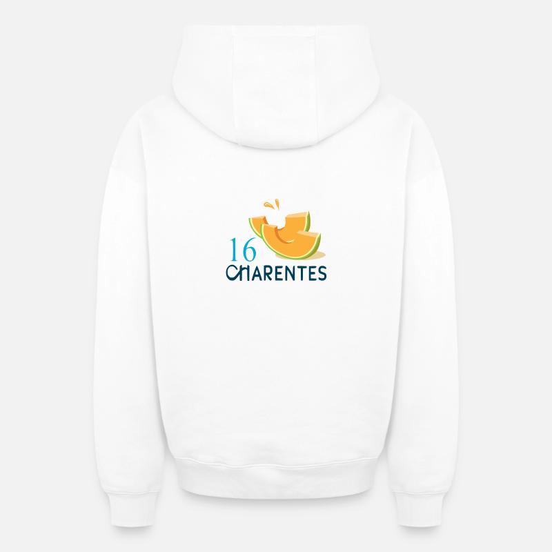 Charentes - Oversized Heavyweight Unisex Zip Hoodie - Weiß