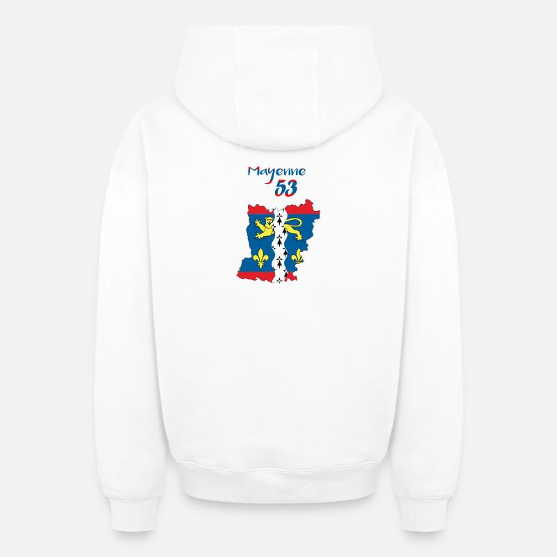 Mayenne - Sweat à capuche unisexe zippé oversize épais SPREAD - blanc