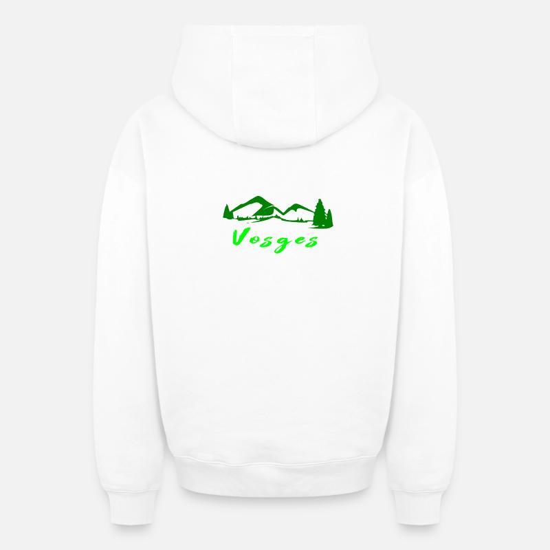 Vosges - Sweat à capuche unisexe zippé oversize épais SPREAD - blanc