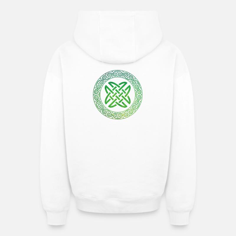 Celtic Knot - Oversized Heavyweight Unisex Zip Hoodie - Weiß