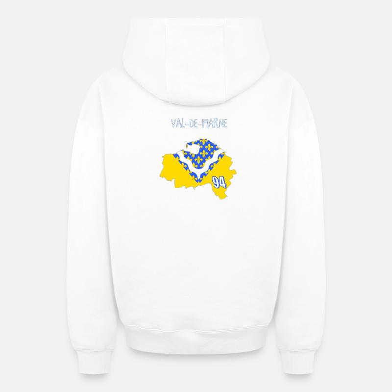 Val de Marne - Oversized Heavyweight Unisex Zip Hoodie - Weiß