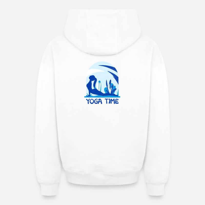 Yoga - Sweat à capuche unisexe zippé oversize épais SPREAD - blanc
