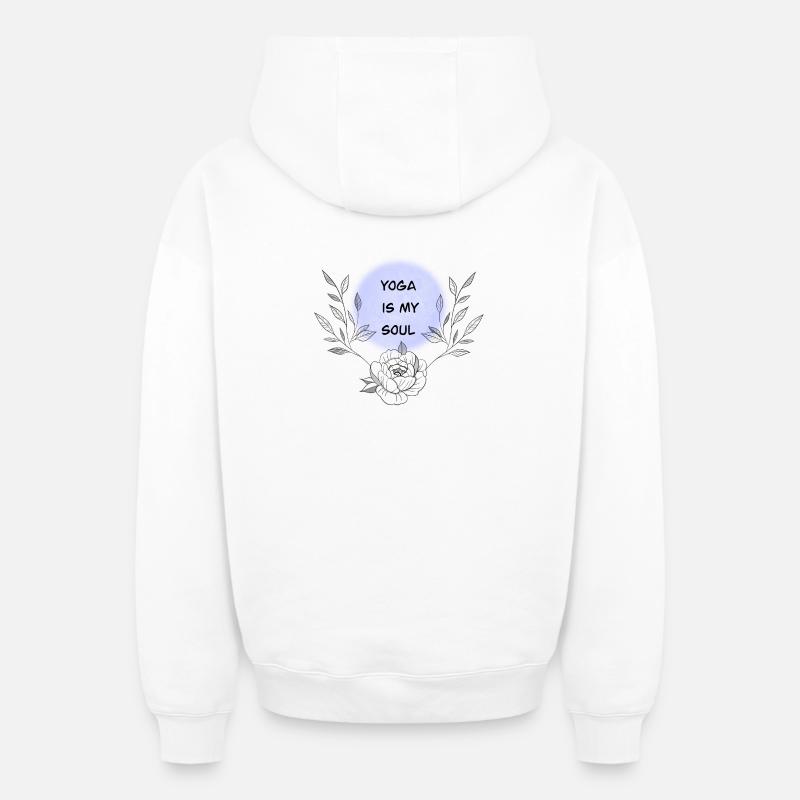Yoga - Sweat à capuche unisexe zippé oversize épais SPREAD - blanc